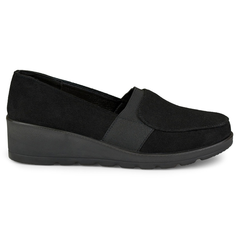 Chaussures confortables pour femmes avec élastique le noir