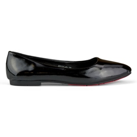 Ballerines femme laquées noires le noir