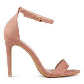 Sandales à talons nude beige