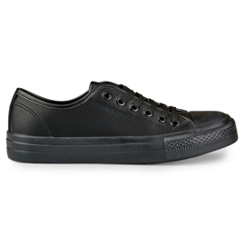Baskets femme en éco-cuir avec semelle noire