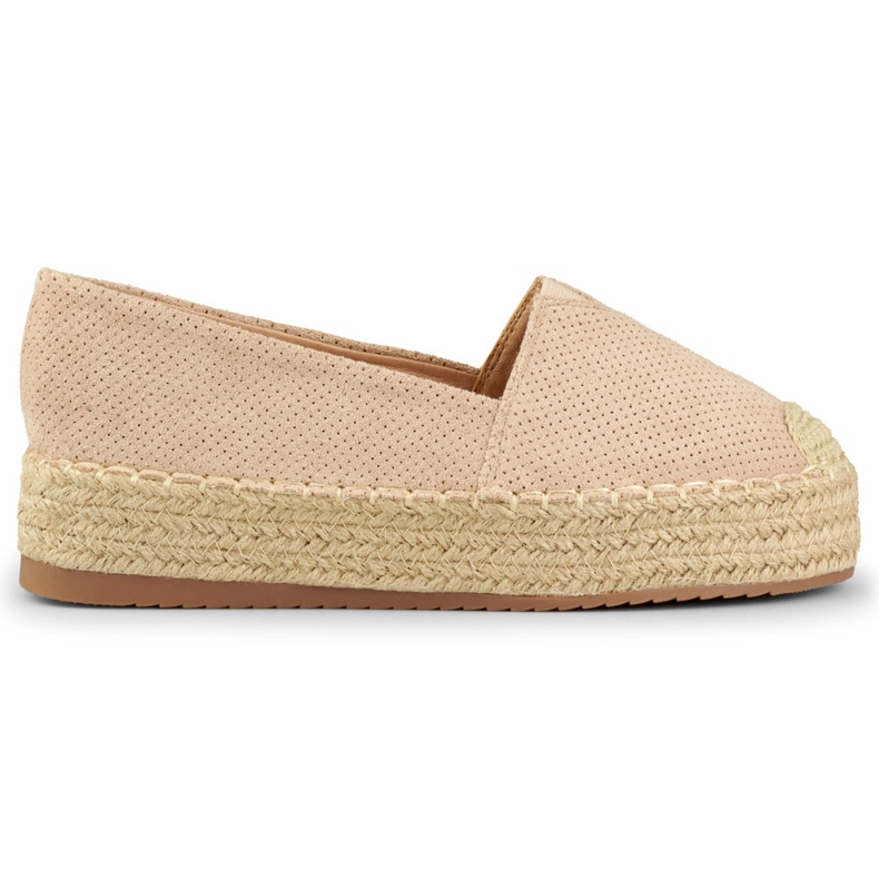 Espadrilles beiges pour femmes sur la plate-forme Espadrilles beiges pour femmes sur la plate-forme