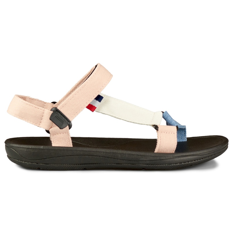 Sandales confortables pour femmes avec velcro rose