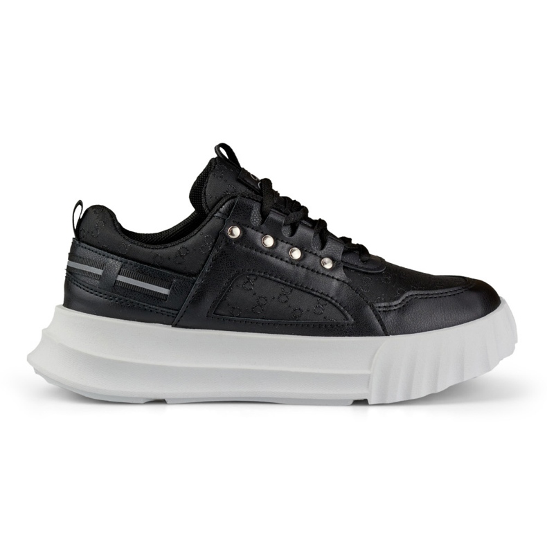 Chaussures de sport pour femme noires à semelle blanche le noir Chaussures de sport pour femme noires à semelle blanche le noir