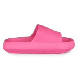 Pantoufles confortables pour femmes fuchsia en mousse rose