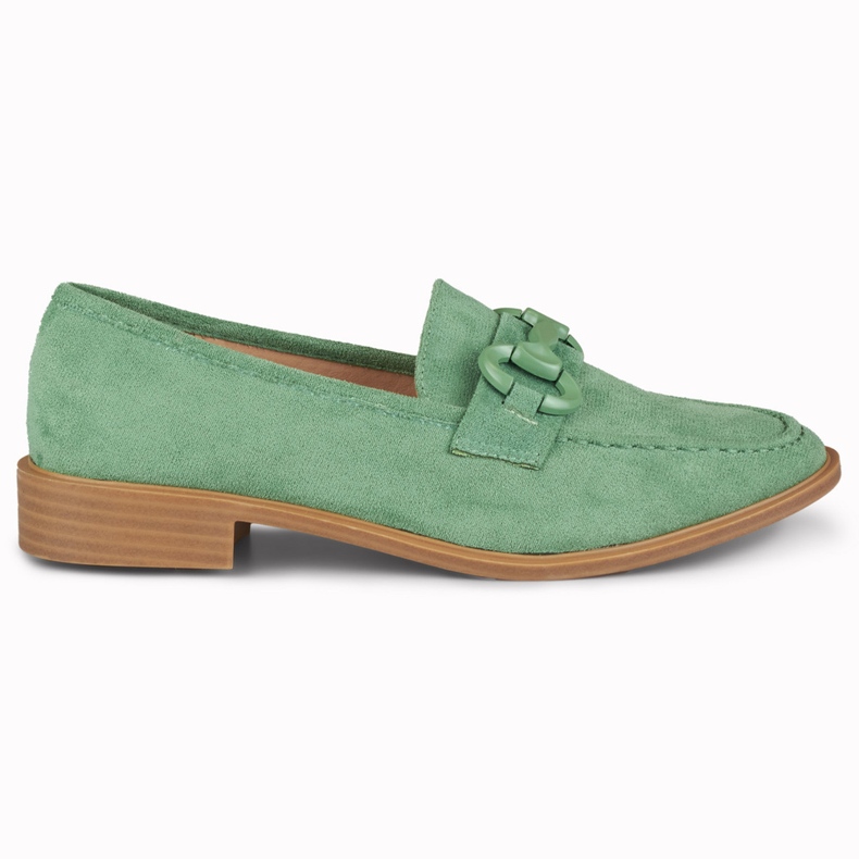 Chaussures femme en daim vert