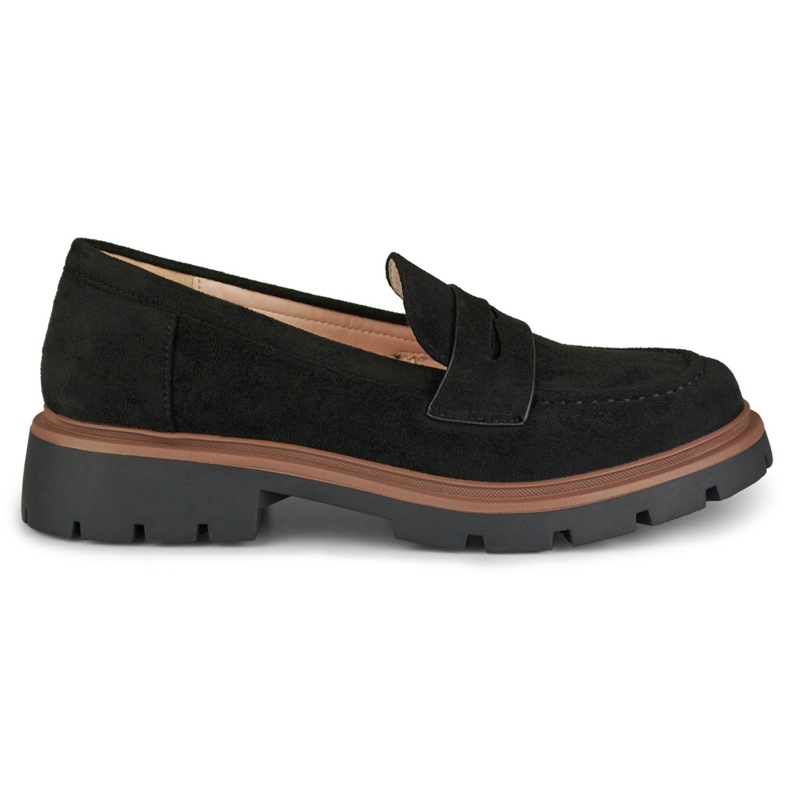 Mocassins classiques en daim noir de Lilian le noir