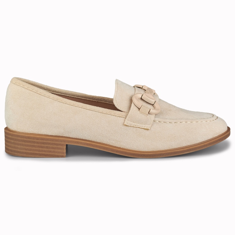 Chaussures femme en daim beige
