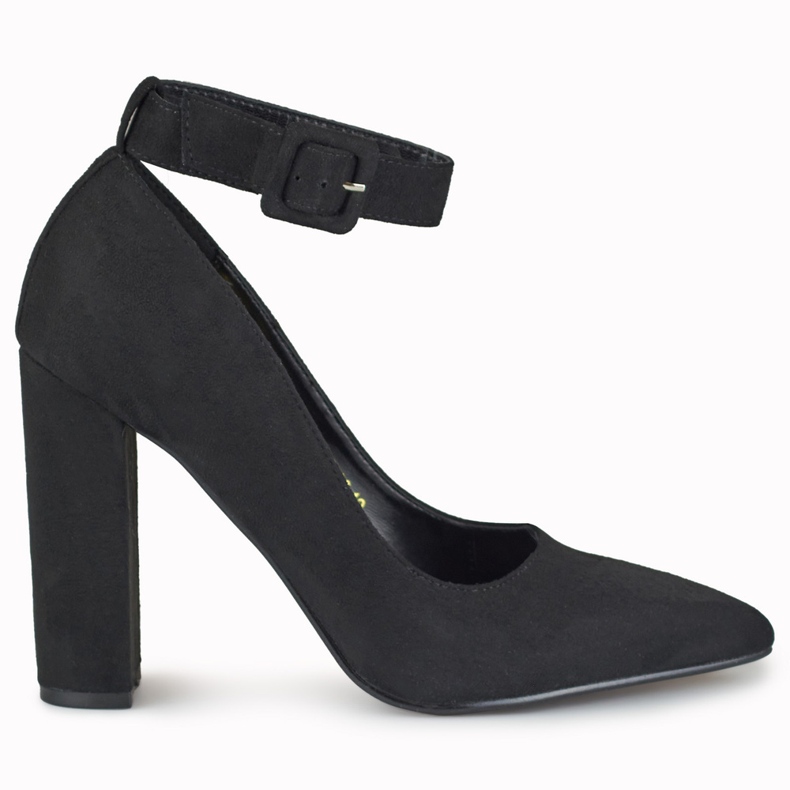 Escarpins noirs pour femme fermés à la cheville le noir