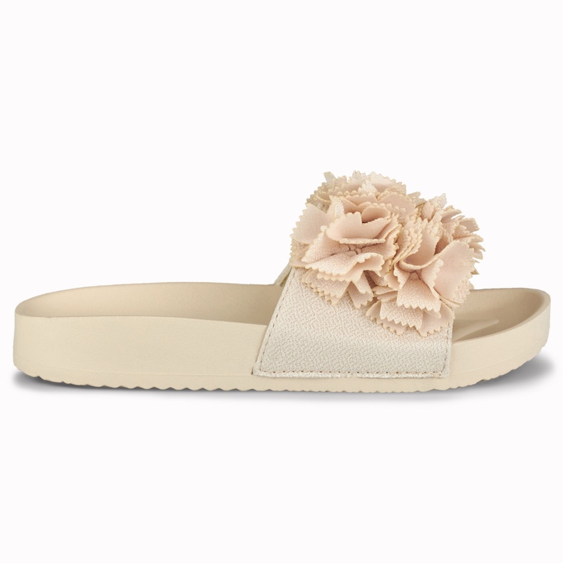 Chaussons femme Violett beiges à fleurs
