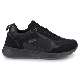 Chaussures de sport noires pour femmes avec une semelle noire Chaussures de sport noires pour femmes avec une semelle noire
