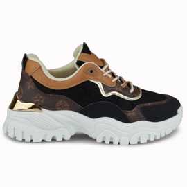 Baskets pour femme avec imprimé Fanny noir