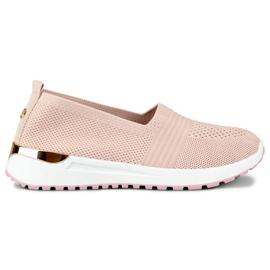Chaussures décontractées pour femmes confortables et flexibles rose