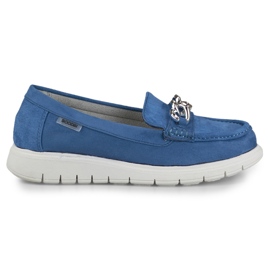 Mocassins femme bleu marine sur plateforme basse Mocassins femme bleu marine sur plateforme basse