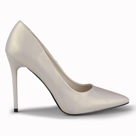 Escarpins argent mat de chez Fansy