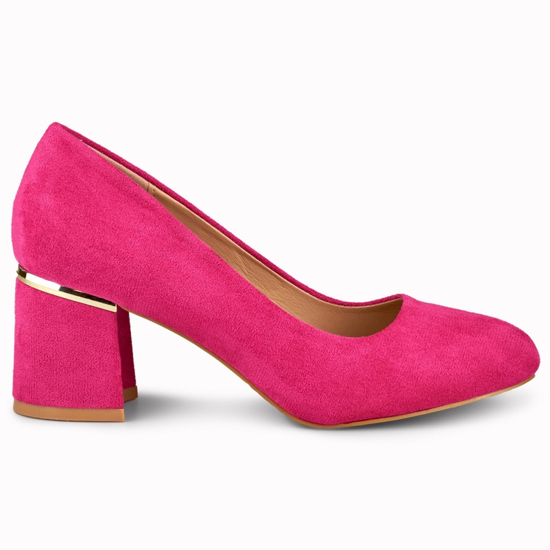 Escarpins fushia à bout rond rose