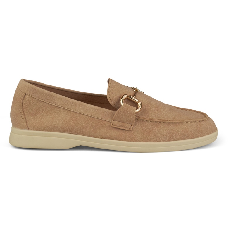 Mocassins femme confortables beige doux