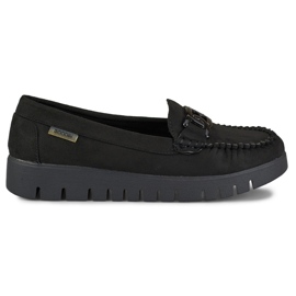 Mocassins noirs pour femme avec semelle confortable le noir