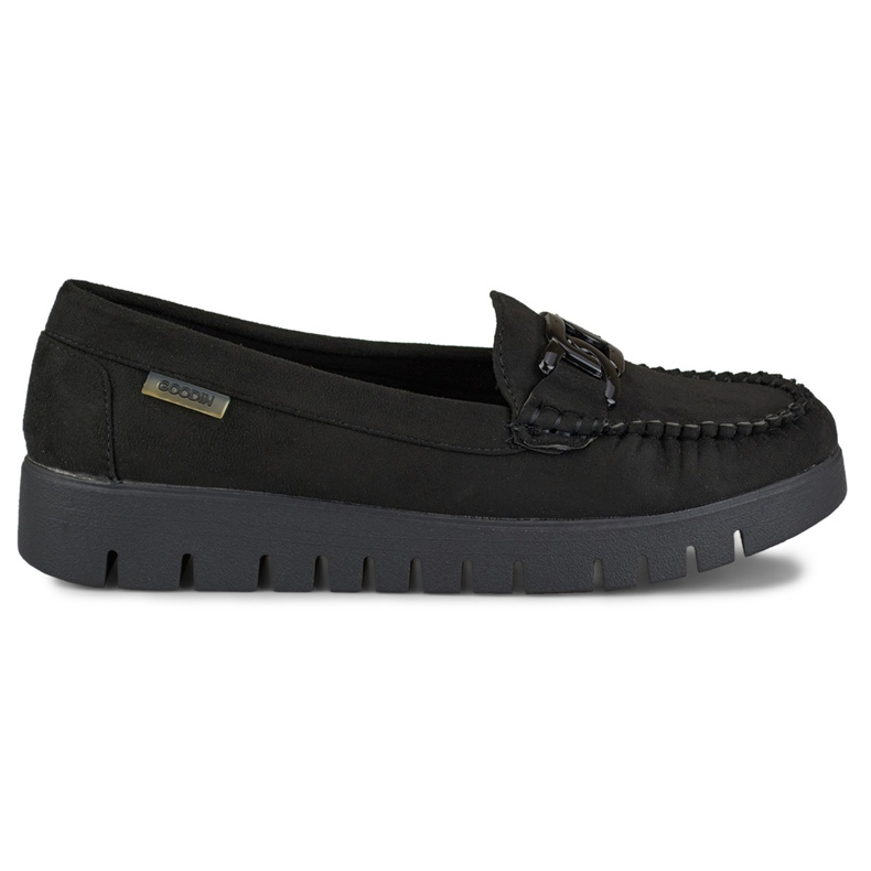 Mocassins noirs pour femme avec semelle confortable le noir