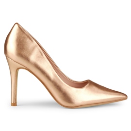 Épingles classiques dorées en cuir écologique