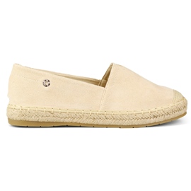 Espadrilles femme en daim beige