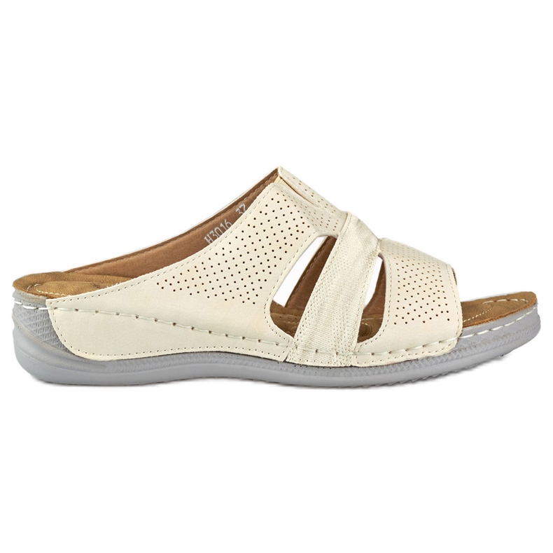 Chaussons confort femme beiges