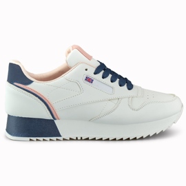 Baskets de sport classiques pour femmes blanches et bleues Baskets de sport classiques pour femmes blanches et bleues