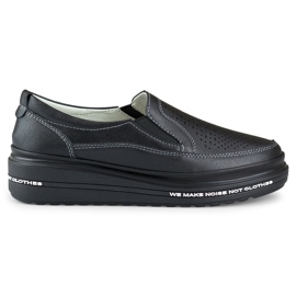 Chaussures femme ajourées en cuir naturel noir