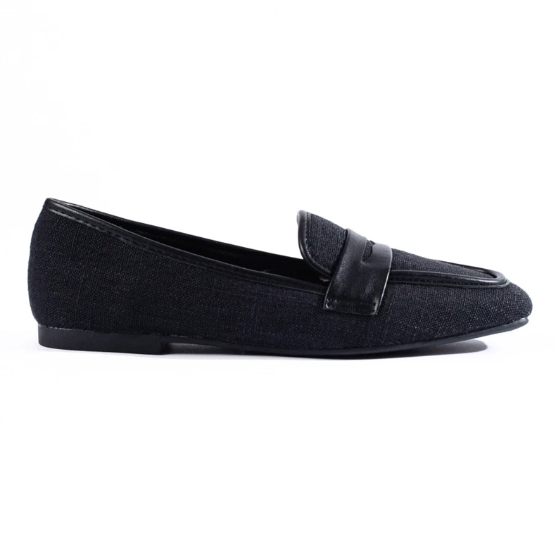 Mocassins Shelovet noirs élégants pour femmes le noir