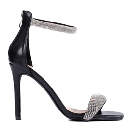 Sandales élégantes à talon haut Shelovet noir le noir