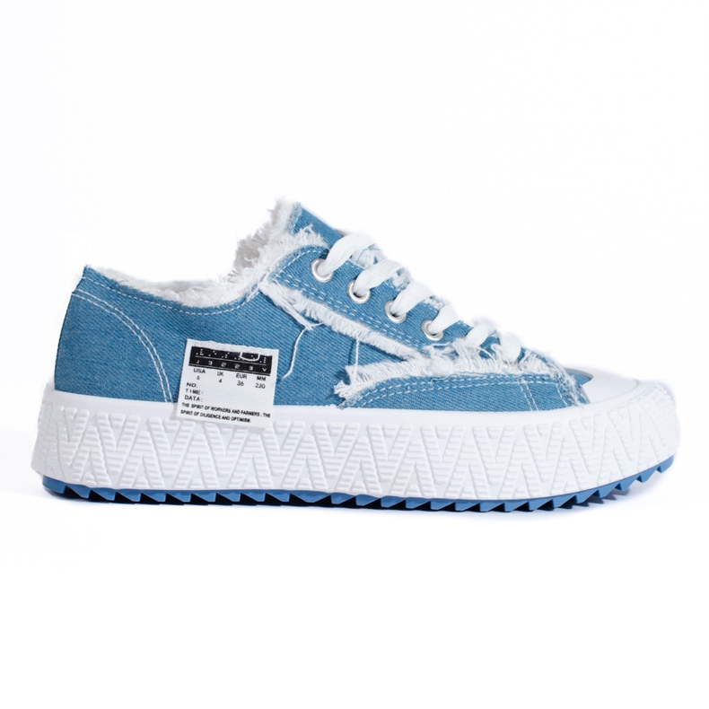 Baskets pour femmes sur la plate-forme Denim Shelovet bleu Baskets pour femmes sur la plate-forme Denim Shelovet bleu