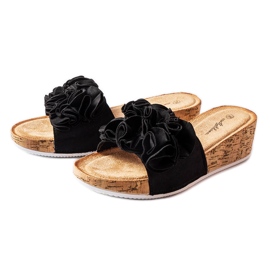 Sandales compensées noires Estella le noir
