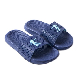 Claquettes en caoutchouc bleu marine Athens