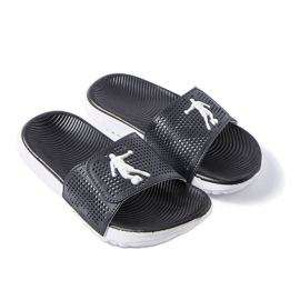 Chaussons en caoutchouc noir et blanc d'Athènes le noir