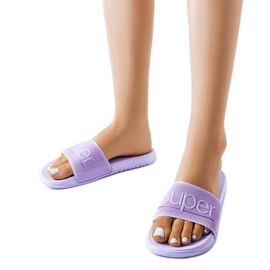 Babouches en caoutchouc violet d'Azelio