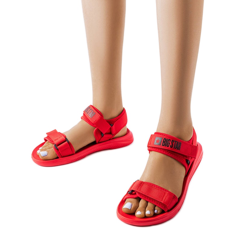 Sandales de sport rouges Big Star HH274A027