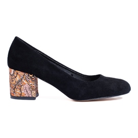 SHELOVET Escarpins à talon en daim noir Sheovet le noir