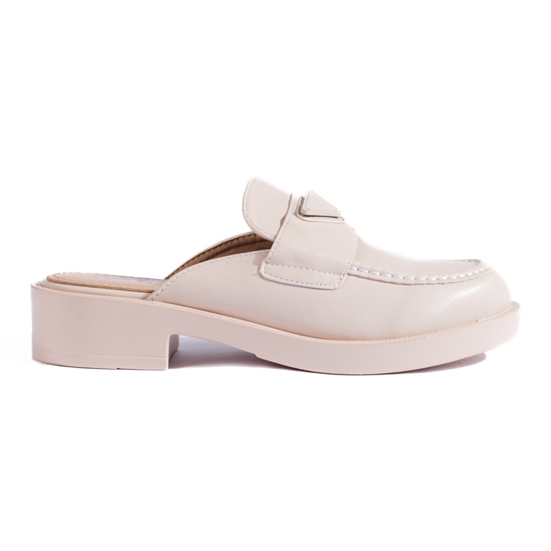 Claquettes beiges à bout intégré de Shelovet