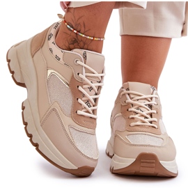 PM1 Baskets à Lacets Beige Platform Escape
