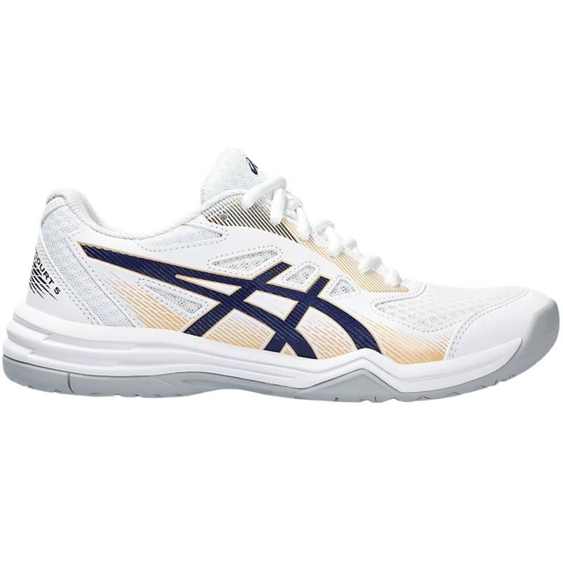 Asics Upcourt 5 W 1072A088 104 chaussures de volley-ball blanche blanche