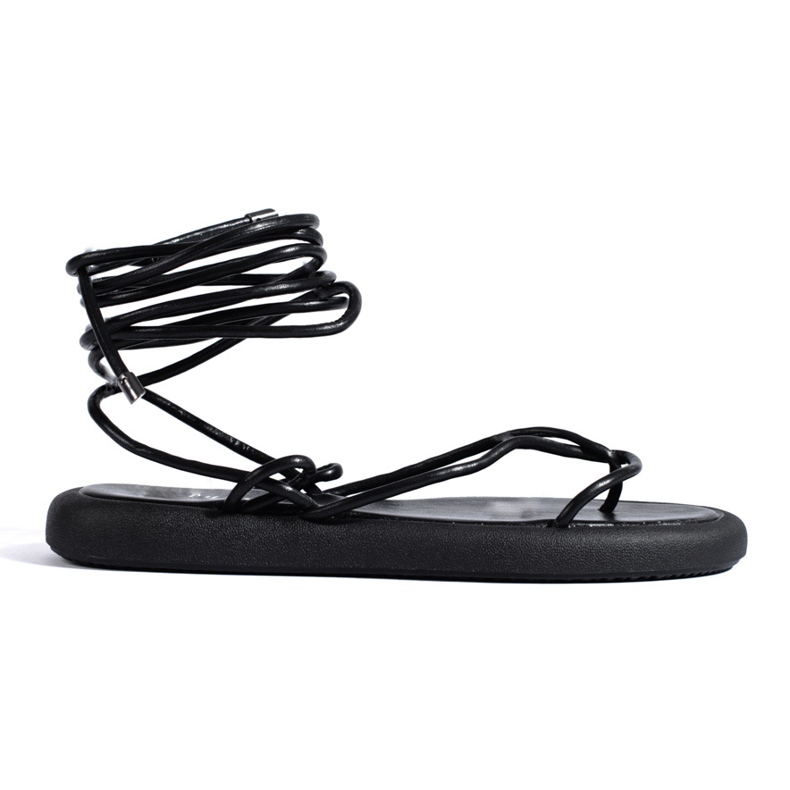 Sandales à lacets femme Shelovet noires le noir Sandales à lacets femme Shelovet noires le noir