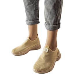 Baskets en textile beige foncé Aaron