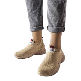 Baskets à enfiler beige foncé de Greco Baskets à enfiler beige foncé de Greco