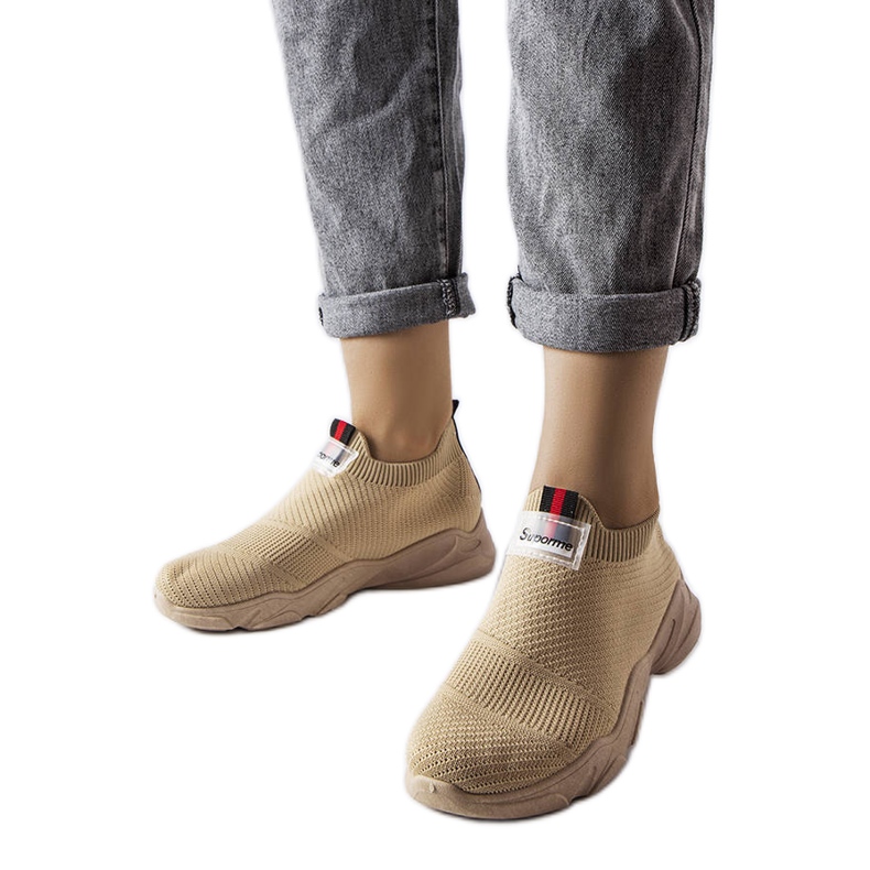 Baskets à enfiler beige foncé de Greco Baskets à enfiler beige foncé de Greco