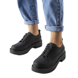 Chaussures plates noires de Merico le noir