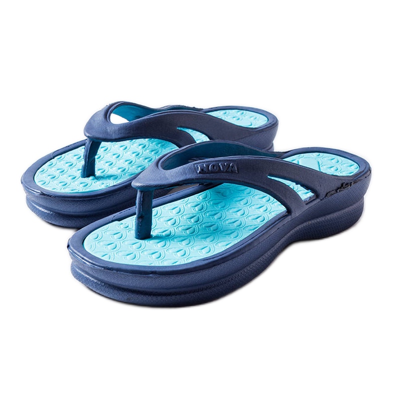 Tongs légères marine Isla bleu