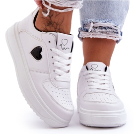 FJ1 Chaussures De Sport Classiques Avec Coeur Noir Et Blanc Amore