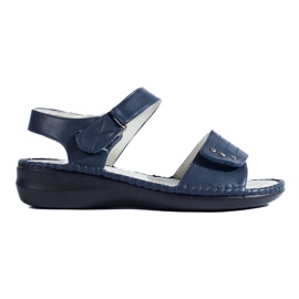 Sandales femme Shelovet confortables bleu marine