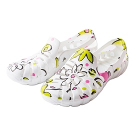 Tongs en caoutchouc blanc à motif Finley blanche