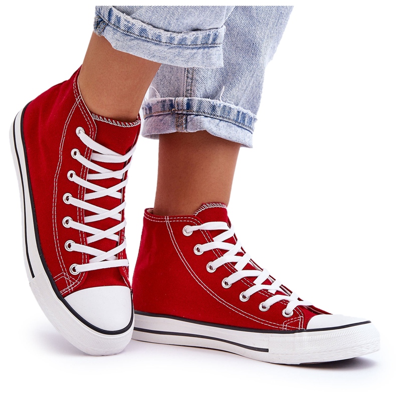 FR1 Baskets montantes classiques pour femmes Red Remos rouge FR1 Baskets montantes classiques pour femmes Red Remos rouge