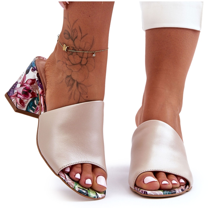 Lewski Shoes Chaussures Leski en cuir à talons hauts pour femmes 3209/K Beige perle